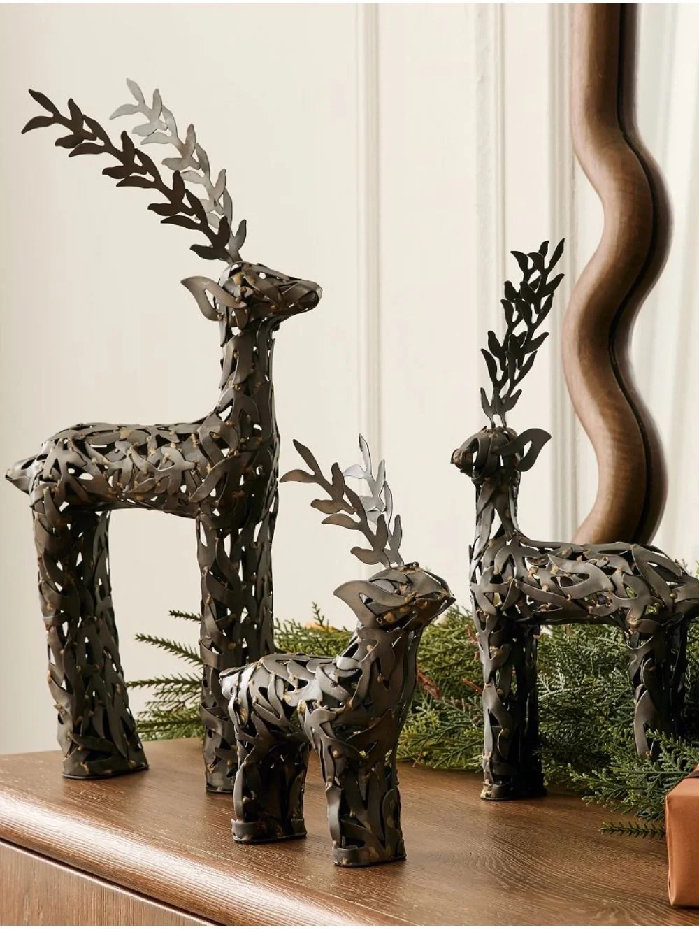 New West Elm Juno Metal Reindeer Christmas Decor, 18”T
